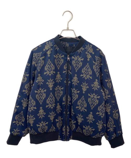 ANTEPRIMA（アンテプリマ）ANTEPRIMA (アンテプリマ) 総柄中綿ブルゾン ネイビー サイズ:38の古着・服飾アイテム