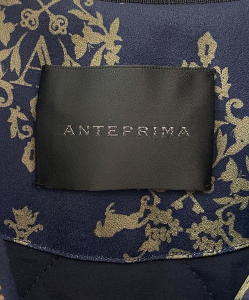 ANTEPRIMA（アンテプリマ）ANTEPRIMA (アンテプリマ) 総柄中綿ブルゾン ネイビー サイズ:38の古着・服飾アイテム