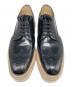 PRADA (プラダ) プラットフォームダービーウェッジソールシューズ ブラック×ベージュ サイズ:9　1/2：40000円