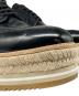 中古・古着 PRADA (プラダ) プラットフォームダービーウェッジソールシューズ ブラック×ベージュ サイズ:9　1/2：40000円