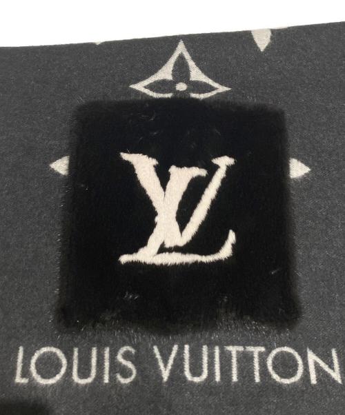 LOUIS VUITTON（ルイ ヴィトン）LOUIS VUITTON (ルイ ヴィトン) マフラー･コールド レイキャビック ブラック×グレーの古着・服飾アイテム