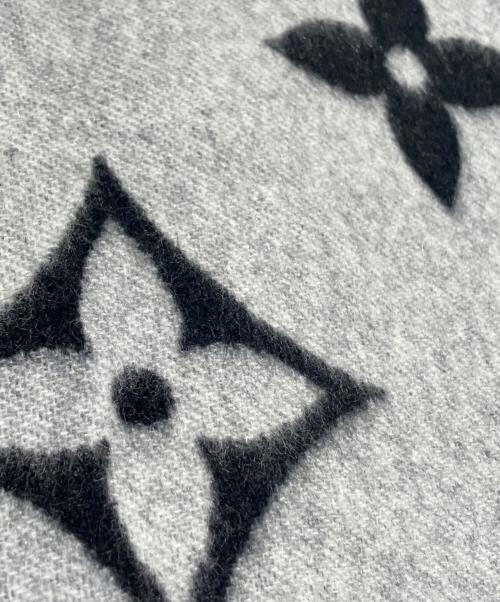 LOUIS VUITTON（ルイ ヴィトン）LOUIS VUITTON (ルイ ヴィトン) マフラー･コールド レイキャビック ブラック×グレーの古着・服飾アイテム
