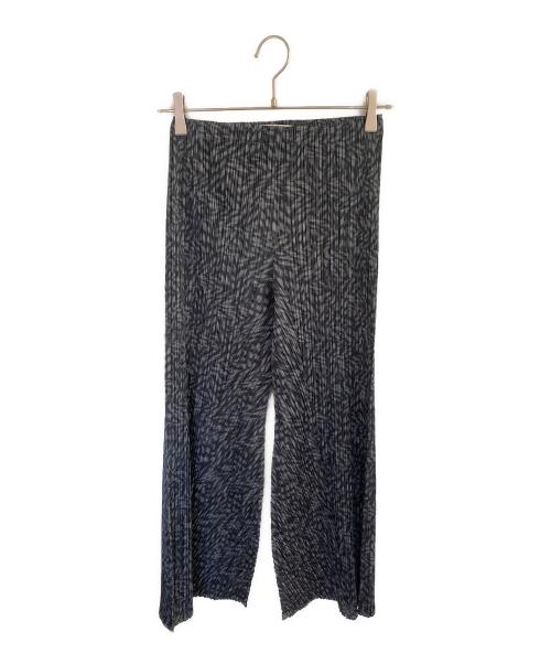 PLEATS PLEASE（プリーツプリーズ）PLEATS PLEASE (プリーツプリーズ) 総柄プリーツパンツ ブラック×グレー サイズ:1の古着・服飾アイテム