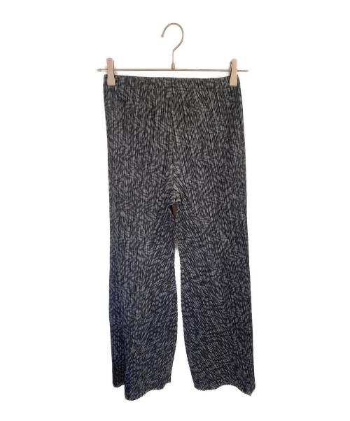 PLEATS PLEASE（プリーツプリーズ）PLEATS PLEASE (プリーツプリーズ) 総柄プリーツパンツ ブラック×グレー サイズ:1の古着・服飾アイテム