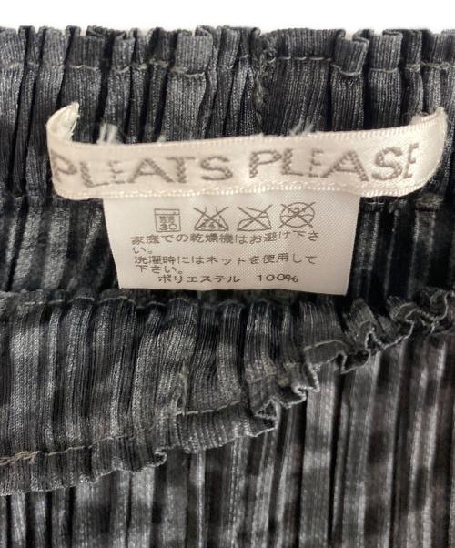 PLEATS PLEASE（プリーツプリーズ）PLEATS PLEASE (プリーツプリーズ) 総柄プリーツパンツ ブラック×グレー サイズ:1の古着・服飾アイテム