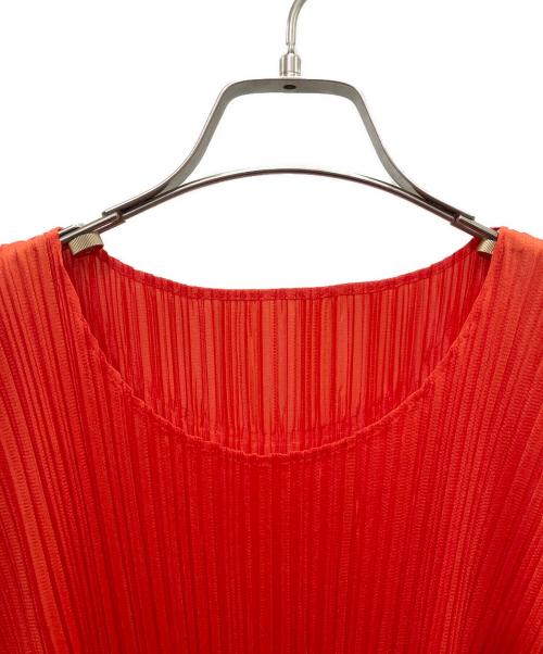 PLEATS PLEASE（プリーツプリーズ）PLEATS PLEASE (プリーツプリーズ) プリーツ ノースリーブ ブラウス オレンジ サイズ:3の古着・服飾アイテム