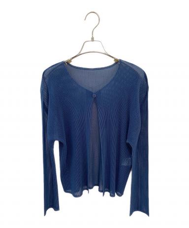 プリーツプリーズ　PLEATS PLEASE　メッシュ　カーディガン 中古・古着通販】PLEATS PLEASE (プリーツプリーズ) メッシュ