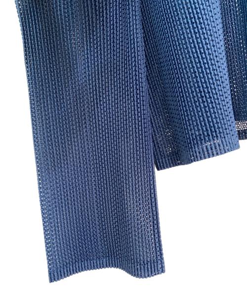 PLEATS PLEASE（プリーツプリーズ）PLEATS PLEASE (プリーツプリーズ) メッシュカーディガン ブルー サイズ:3の古着・服飾アイテム