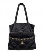 CHANELシャネル）の古着「ココマーク ナイロントートバッグ」｜ブラック