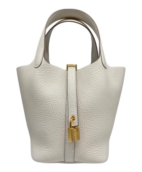 HERMES（エルメス）HERMES (エルメス) ピコタン PM/ゴールド金具/トリヨンクレマンス/クレ/K刻印 クレ サイズ:PＭ 未使用品の古着・服飾アイテム