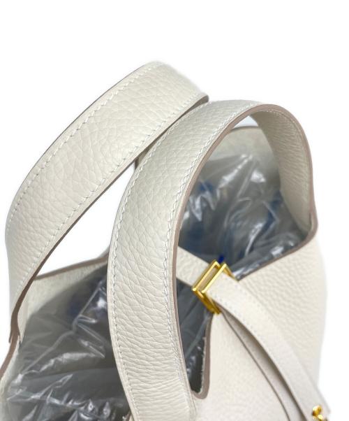 HERMES（エルメス）HERMES (エルメス) ピコタン PM/ゴールド金具/トリヨンクレマンス/クレ/K刻印 クレ サイズ:PＭ 未使用品の古着・服飾アイテム