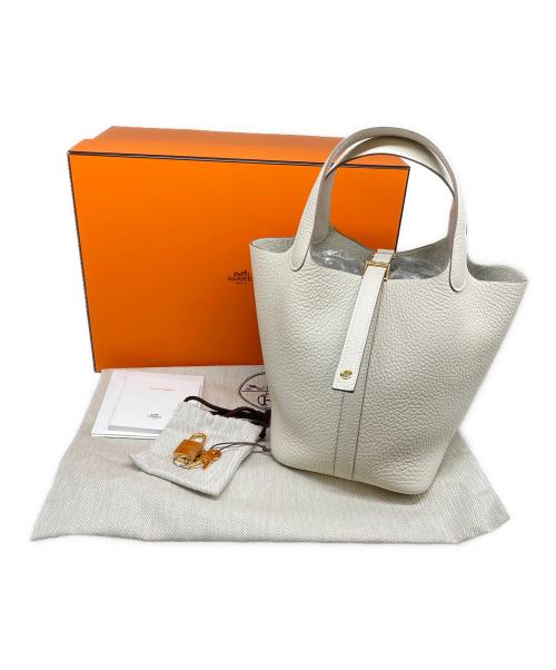 HERMES（エルメス）HERMES (エルメス) ピコタン PM/ゴールド金具/トリヨンクレマンス/クレ/K刻印 クレ サイズ:PＭ 未使用品の古着・服飾アイテム