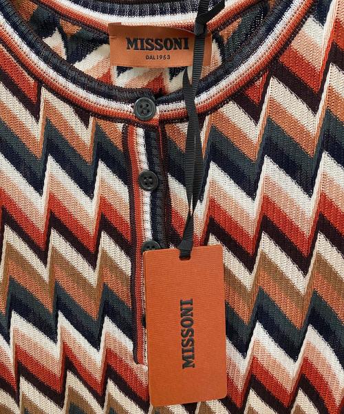 missoni（ミッソーニ）missoni (ミッソーニ) ノースリーブニット ブラウン サイズ:40の古着・服飾アイテム