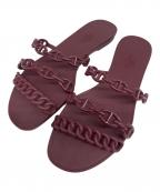 HERMESエルメス）の古着「シェーヌダンクルラバーサンダル」｜ボルドー