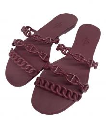 HERMES（エルメス）の古着「シェーヌダンクルラバーサンダル」｜ボルドー