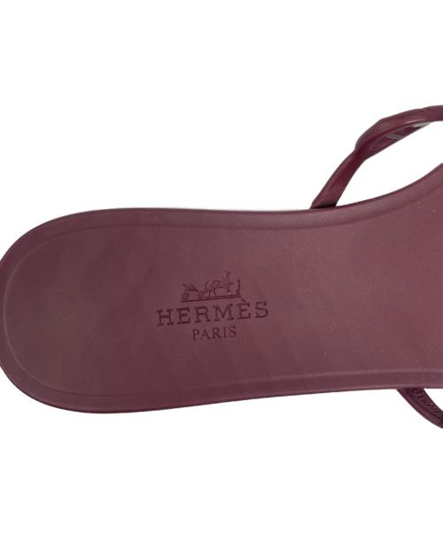 HERMES（エルメス）HERMES (エルメス) シェーヌダンクルラバーサンダル ボルドー サイズ:36 未使用品の古着・服飾アイテム