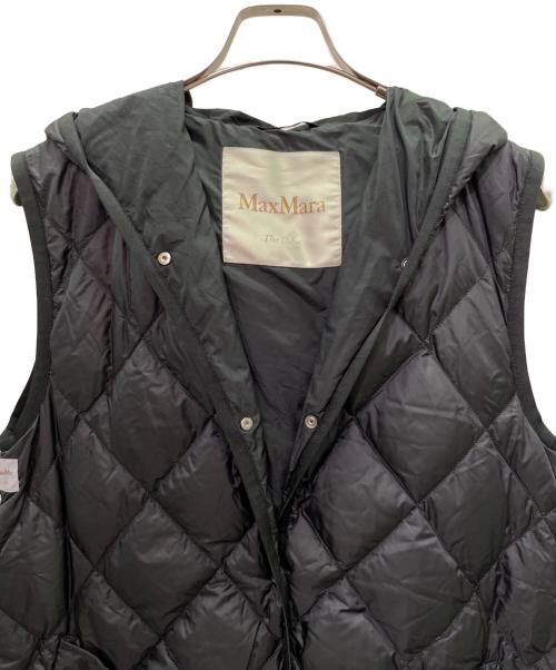 MaxMara（マックスマーラ）MaxMara (マックスマーラ) ロングフーデット ダウンベスト ブラック サイズ:40の古着・服飾アイテム