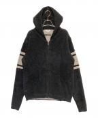 barefoot dreams×Mastermind JAPANベアフットドリームス×マスターマインド ジャパン）の古着「スカルボアパーカー」｜ブラック