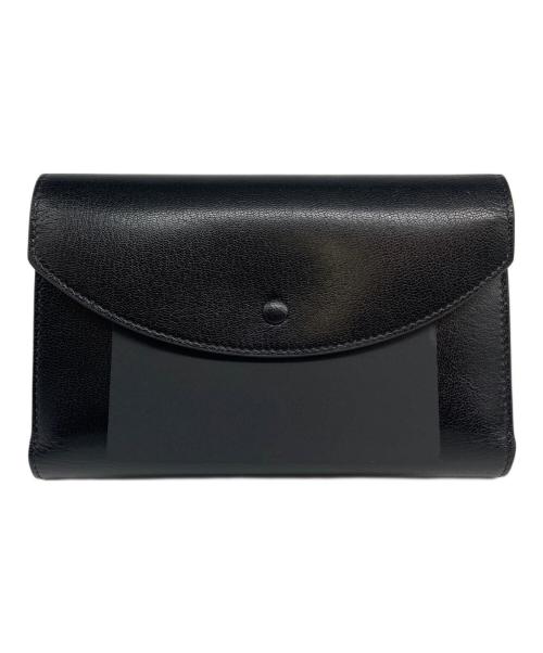 THE ROW（ザ ロウ）THE ROW (ザ ロウ) 3つ折り カーフ 財布 ブラックの古着・服飾アイテム