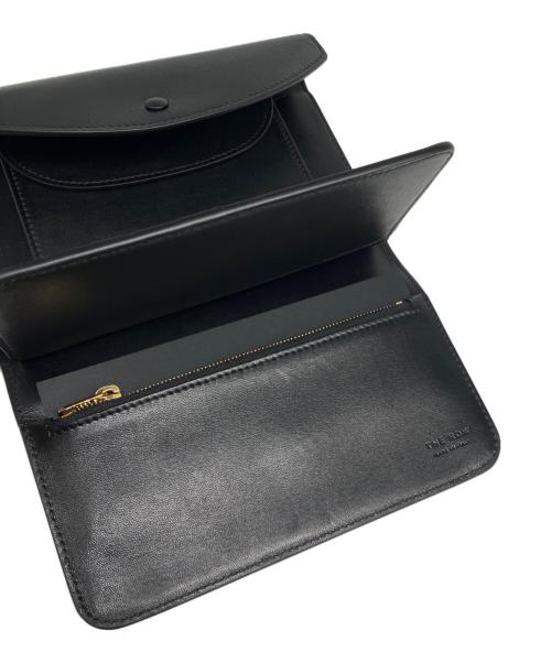 THE ROW（ザ ロウ）THE ROW (ザ ロウ) 3つ折り カーフ 財布 ブラックの古着・服飾アイテム