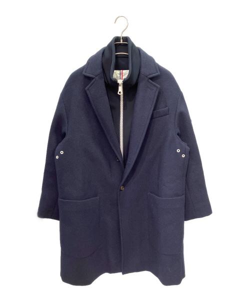 MONCLER（モンクレール）MONCLER (モンクレール) ウール ドッキングコート ネイビー サイズ:1の古着・服飾アイテム