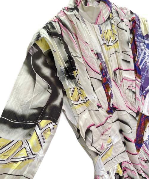 STELLA McCARTNEY（ステラマッカートニー）STELLA McCARTNEY (ステラマッカートニー) プリーツ 総柄ワンピース ベージュ サイズ:36の古着・服飾アイテム