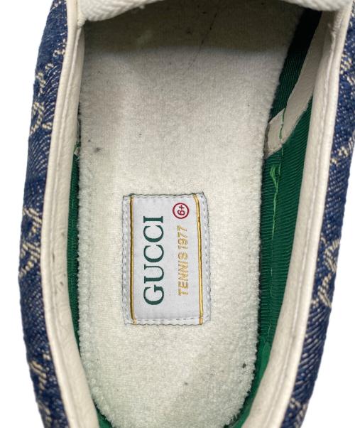 GUCCI（グッチ）GUCCI (グッチ) GG柄スリッポン インディゴ サイズ:6 1/2の古着・服飾アイテム