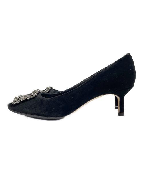 Manolo Blahnik（マノロブラニク）Manolo Blahnik (マノロブラニク) ハンギシ フラットパンプス ブラック サイズ:36の古着・服飾アイテム