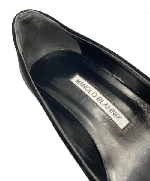 Manolo Blahnik（マノロブラニク）Manolo Blahnik (マノロブラニク) ハンギシ フラットパンプス ブラック サイズ:36の古着・服飾アイテム