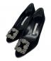Manolo Blahnik（マノロブラニク）の古着「ハンギシ フラットパンプス」｜ブラック