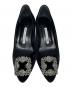 Manolo Blahnik (マノロブラニク) ハンギシ フラットパンプス ブラック サイズ:36：50000円