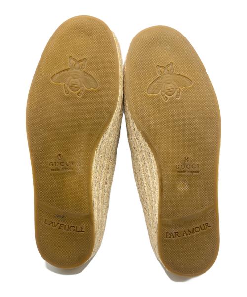 GUCC（グッチ）GUCC (グッチ) ホースビット エスパドリーユ ネイビー サイズ:7の古着・服飾アイテム