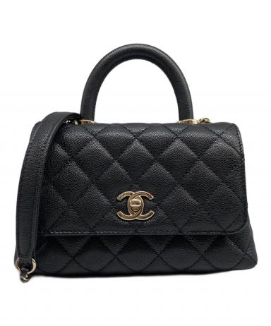 中古・古着通販】CHANEL (シャネル) ココハンドル 19 XXS ブラック