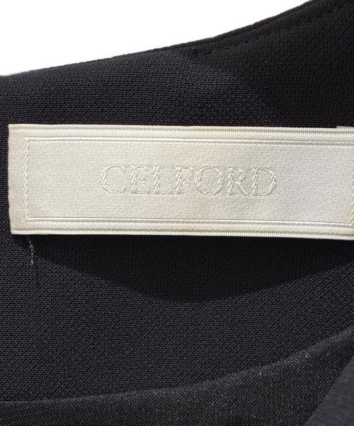 CELFORD（セルフォード）CELFORD (セルフォード) ペプラムブラウス ネイビー サイズ:36の古着・服飾アイテム