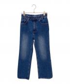 BORDERS at BALCONYボーダーズアットバルコニー）の古着「FLARE DENIM PANTS」｜ブルー