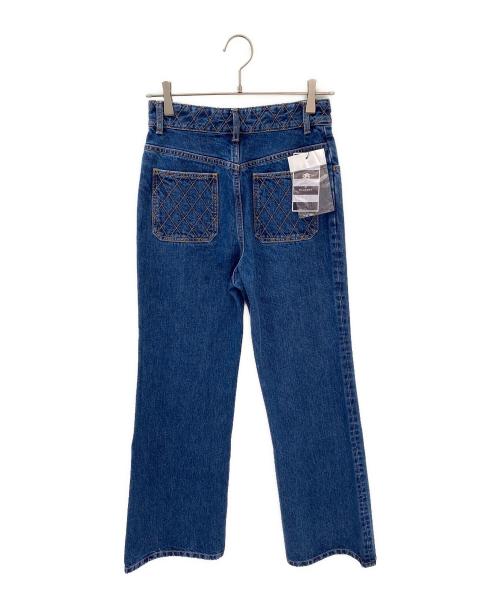 BORDERS at BALCONY（ボーダーズアットバルコニー）BORDERS at BALCONY (ボーダーズアットバルコニー) FLARE DENIM PANTS ブルー サイズ:36の古着・服飾アイテム