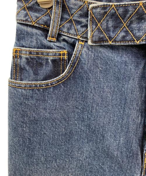 BORDERS at BALCONY（ボーダーズアットバルコニー）BORDERS at BALCONY (ボーダーズアットバルコニー) FLARE DENIM PANTS ブルー サイズ:36の古着・服飾アイテム