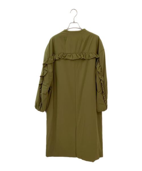 BORDERS at BALCONY（ボーダーズアットバルコニー）BORDERS at BALCONY (ボーダーズアットバルコニー) FRILL COAT/フリルコート カーキ サイズ:36の古着・服飾アイテム