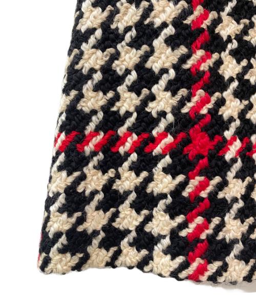 MIU MIU（ミュウミュウ）MIU MIU (ミュウミュウ) 千鳥格子柄スカート アイボリー×ブラック サイズ:36の古着・服飾アイテム