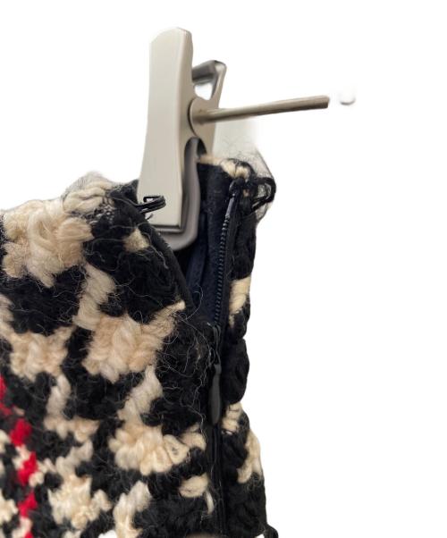 MIU MIU（ミュウミュウ）MIU MIU (ミュウミュウ) 千鳥格子柄スカート アイボリー×ブラック サイズ:36の古着・服飾アイテム