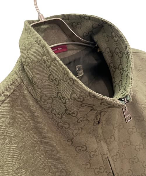 GUCCI（グッチ）GUCCI (グッチ) GGキャンバス ボンバージャケット カーキ サイズ:50の古着・服飾アイテム