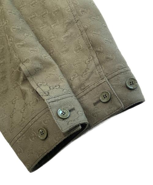 GUCCI（グッチ）GUCCI (グッチ) GGキャンバス ボンバージャケット カーキ サイズ:50の古着・服飾アイテム