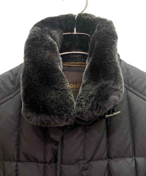 MOORER（ムーレー）MOORER (ムーレー) ファー付 ダウンジャケット ブラック サイズ:44の古着・服飾アイテム