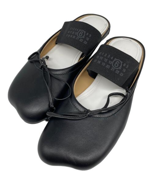 MM6 Maison Margiela（エムエムシックスメゾンマルジェラ）MM6 Maison Margiela (エムエムシックスメゾンマルジェラ) アナトミック ナンバリング バレエミュール ブラック サイズ:37 2/1の古着・服飾アイテム