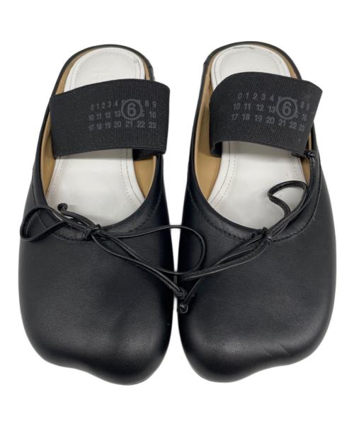 MM6 Maison Margiela（エムエムシックスメゾンマルジェラ）MM6 Maison Margiela (エムエムシックスメゾンマルジェラ) アナトミック ナンバリング バレエミュール ブラック サイズ:37 2/1の古着・服飾アイテム