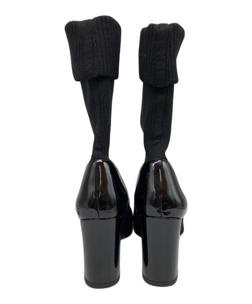 CHANEL（シャネル）CHANEL (シャネル) ニット ショートブーツ ブラック サイズ:37Cの古着・服飾アイテム