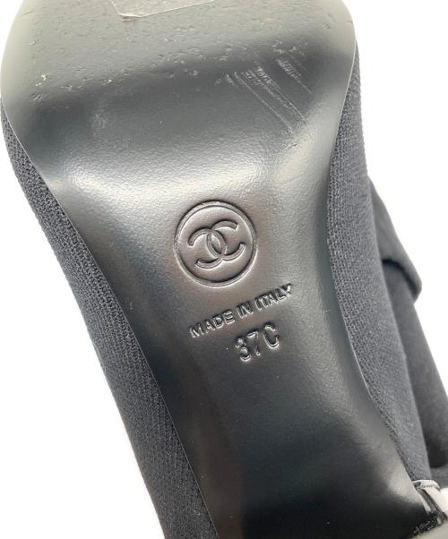 CHANEL（シャネル）CHANEL (シャネル) ニット ショートブーツ ブラック サイズ:37Cの古着・服飾アイテム