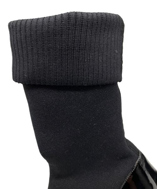 CHANEL（シャネル）CHANEL (シャネル) ニット ショートブーツ ブラック サイズ:37Cの古着・服飾アイテム