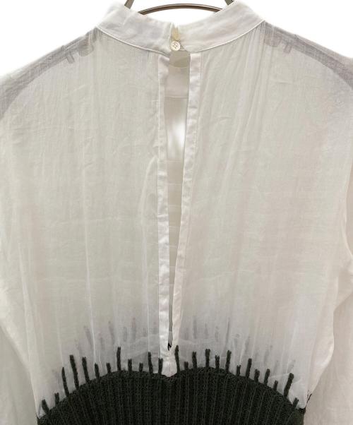 LOEWE（ロエベ）LOEWE (ロエベ) 切替ワンピース カーキ×ホワイト サイズ:Ⅿの古着・服飾アイテム