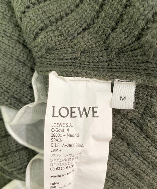 LOEWE（ロエベ）LOEWE (ロエベ) 切替ワンピース カーキ×ホワイト サイズ:Ⅿの古着・服飾アイテム